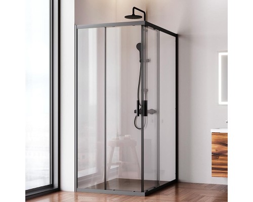 Душевой уголок AM.PM Gem 120х90 W90G-403-120290-BT профиль Черный матовый стекло прозрачное