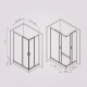 Душевой уголок AM.PM Gem 120х90 W90G-403-120290-BT профиль Черный матовый стекло прозрачное