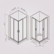 Душевой уголок AM.PM Gem 80х80 W90G-403-8080-BT профиль Черный матовый стекло прозрачное