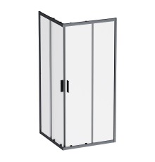 Душевой уголок AM.PM Gem 90х90 W90G-403-9090BT профиль Черный матовый стекло прозрачное