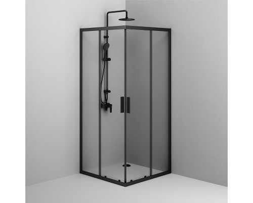 Душевой уголок AM.PM Gem 90х90 W90G-403-9090BT профиль Черный матовый стекло прозрачное