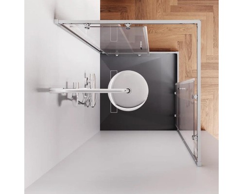 Душевой уголок AM.PM Gem 90х90 W90G-403-9090MT профиль Хром матовый стекло прозрачное