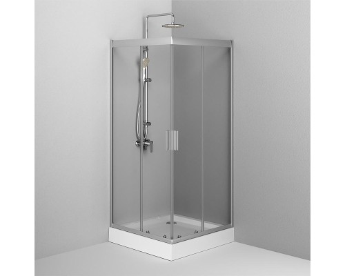 Душевой уголок AM.PM Gem 90х90 W90G-403-9090MT профиль Хром матовый стекло прозрачное