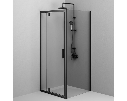 Душевой уголок AM.PM Gem 90х90 W90G-404-9090-BT профиль Черный матовый стекло прозрачное