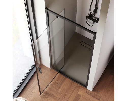 Душевая дверь AM.PM Gem 80 W90G-80-1P-BT профиль Черный матовый стекло прозрачное