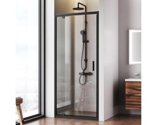 Душевая дверь AM.PM Gem 90 W90G-90-1P-BT профиль Черный матовый стекло прозрачное