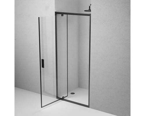 Душевая дверь AM.PM Gem 90 W90G-90-1P-BT профиль Черный матовый стекло прозрачное