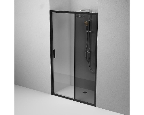 Душевая дверь AM.PM Gem 120 W90G-120-1-195BG профиль Черный матовый стекло тонированное-прозрачное