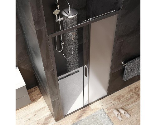 Душевая дверь AM.PM Gem 100 W90G-100-1-195BM профиль Черный матовый стекло матовое-прозрачное