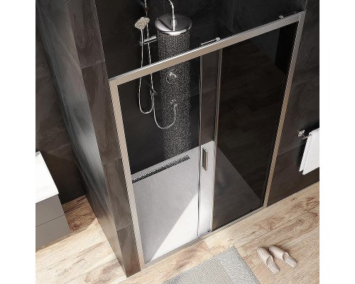 Душевая дверь AM.PM Gem 120 W90G-120-1-195MG профиль Хром матовый стекло тонированное-прозрачное