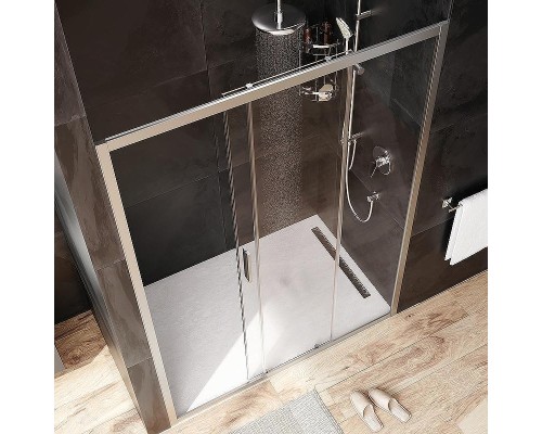 Душевая дверь AM.PM Gem 140 W90G-140-1-195MT профиль Хром матовый стекло прозрачное