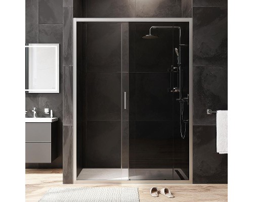 Душевая дверь AM.PM Gem 140 W90G-140-1-195MG профиль Хром матовый стекло тонированное-прозрачное