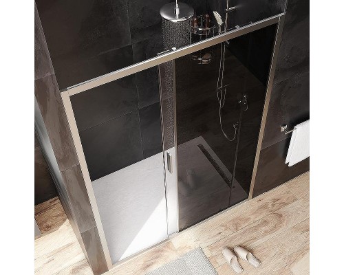 Душевая дверь AM.PM Gem 140 W90G-140-1-195MG профиль Хром матовый стекло тонированное-прозрачное