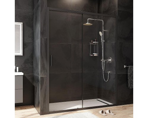 Душевая дверь AM.PM Gem 150 W90G-150-1-195BT профиль Черный матовый стекло прозрачное