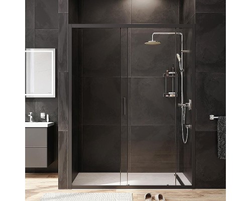 Душевая дверь AM.PM Gem 150 W90G-150-1-195BT профиль Черный матовый стекло прозрачное