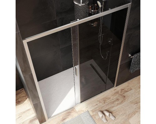 Душевая дверь AM.PM Gem 150 W90G-150-1-195MG профиль Хром матовый стекло тонированное-прозрачное