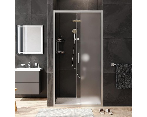 Душевая дверь AM.PM Gem 100 W90G-100-1-195MM профиль Хром матовый стекло матовое-прозрачное