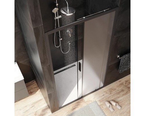 Душевая дверь AM.PM Gem 110 W90G-110-1-195BM профиль Черный матовый стекло матовое-прозрачное