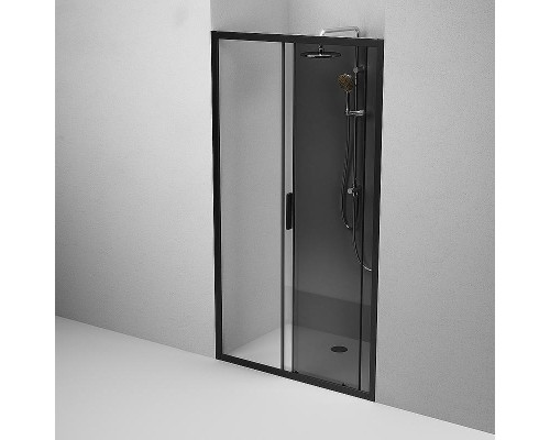 Душевая дверь AM.PM Gem 110 W90G-110-1-195BG профиль Черный матовый стекло тонированное-прозрачное