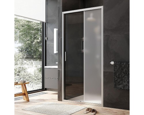 Душевая дверь AM.PM Gem 110 W90G-110-1-195MM профиль Хром матовый стекло матовое-прозрачное