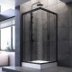 Душевой уголок AM.PM Gem 90х90 W90G-403-090BT профиль Черный матовый стекло прозрачное
