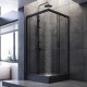 Душевой уголок AM.PM Gem 90х90 W90G-403-090BT профиль Черный матовый стекло прозрачное