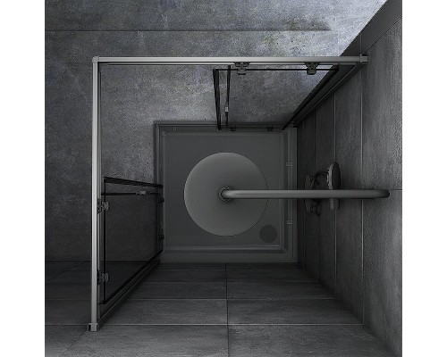 Душевой уголок AM.PM Gem 90х90 W90G-403-090BT профиль Черный матовый стекло прозрачное