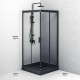 Душевой уголок AM.PM Gem 90х90 W90G-403-090BT профиль Черный матовый стекло прозрачное