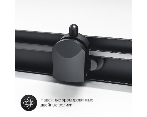 Душевой уголок AM.PM Gem 90х90 W90G-403-090BT профиль Черный матовый стекло прозрачное