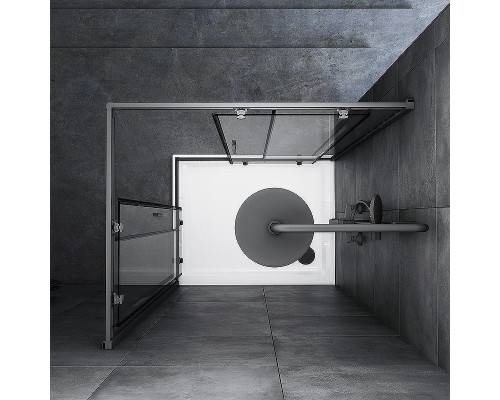 Душевой уголок AM.PM Gem 100х80 W90G-404-100280-BT профиль Черный матовый стекло прозрачное