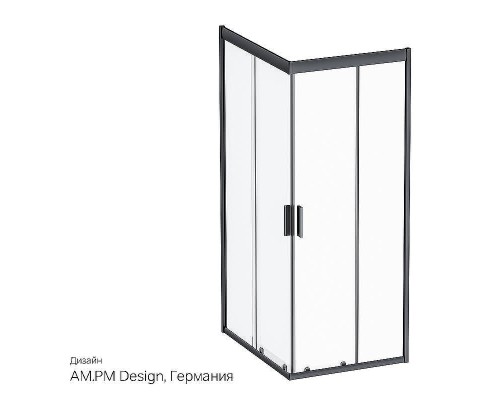 Душевой уголок AM.PM Gem 100х80 W90G-404-100280-BT профиль Черный матовый стекло прозрачное