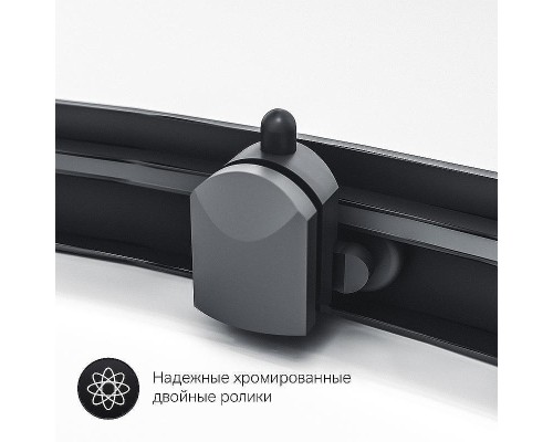 Душевой уголок AM.PM Gem 100х80 W90G-404-100280-BT профиль Черный матовый стекло прозрачное