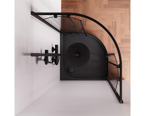 Душевой уголок AM.PM Gem 90х90 W90G-401-090BT профиль Черный матовый стекло прозрачное