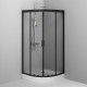 Душевой уголок AM.PM Gem 90х90 W90G-401-090BT профиль Черный матовый стекло прозрачное
