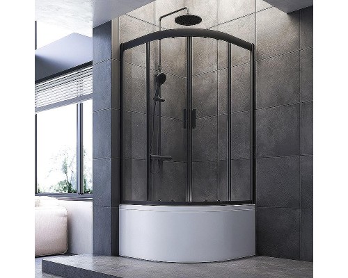 Душевой уголок AM.PM Gem 90х90 W90G-401A090BT профиль Черный матовый стекло прозрачное
