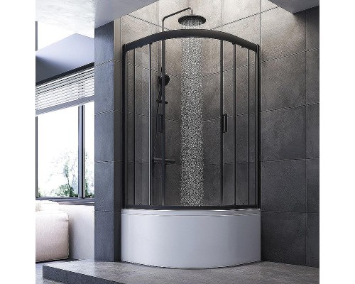 Душевой уголок AM.PM Gem 90х90 W90G-401A090BT профиль Черный матовый стекло прозрачное