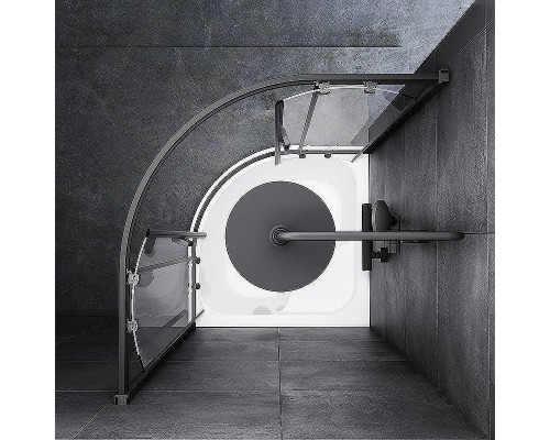 Душевой уголок AM.PM Gem 90х90 W90G-401A090BT профиль Черный матовый стекло прозрачное