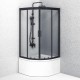 Душевой уголок AM.PM Gem 90х90 W90G-401A090BT профиль Черный матовый стекло прозрачное