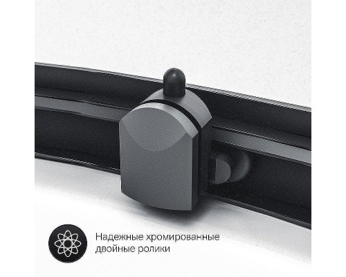 Душевой уголок AM.PM Gem 90х90 W90G-401A090BT профиль Черный матовый стекло прозрачное