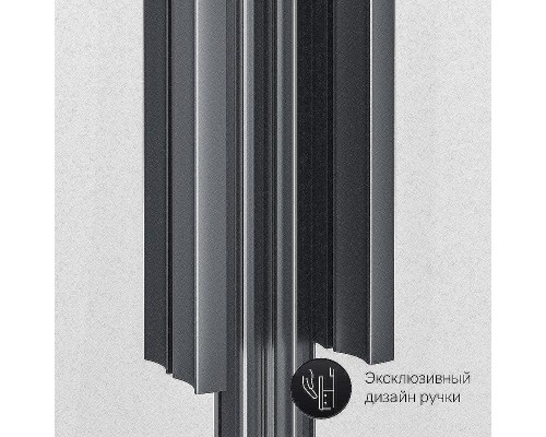 Душевой уголок AM.PM Gem 90х90 W90G-401A090BT профиль Черный матовый стекло прозрачное