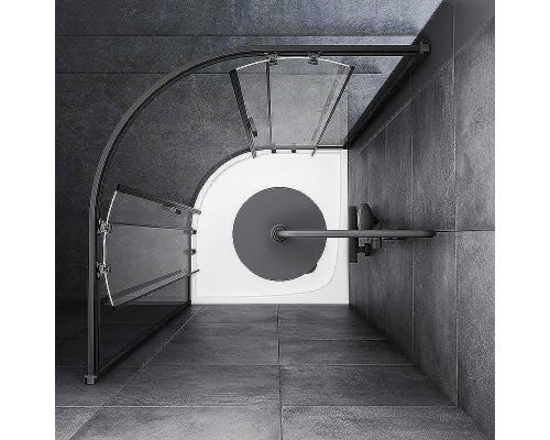 Душевой уголок AM.PM Gem 100х100 W90G-401-100BT профиль Черный матовый стекло прозрачное