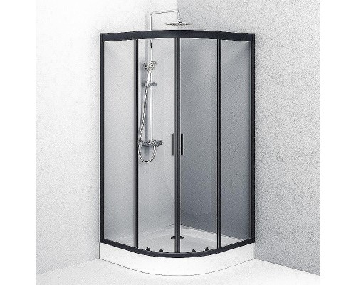 Душевой уголок AM.PM Gem 100х100 W90G-401-100BT профиль Черный матовый стекло прозрачное