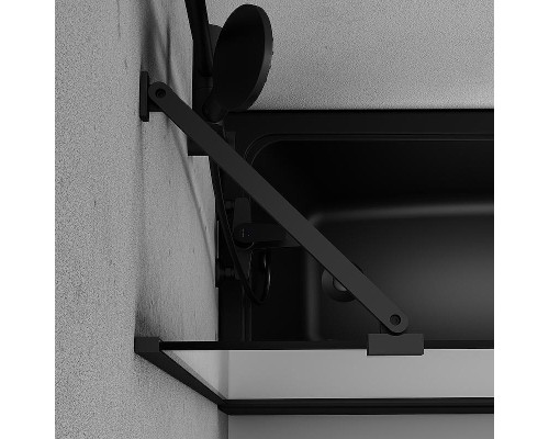 Шторка на ванну AM.PM Gem 80 W90BS-080-140BT профиль Черный матовый стекло прозрачное