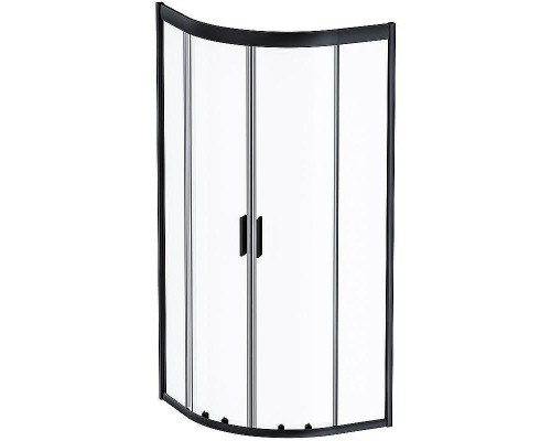 Комплект душевого уголка с душевой системой и аксессуарами AM.PM Gem 80x80 WK90EM профиль Черный матовый стекло прозрачное