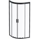 Комплект душевого уголка с душевой системой и аксессуарами AM.PM Gem 80x80 WK90EM профиль Черный матовый стекло прозрачное