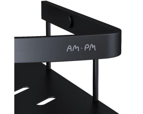 Комплект душевого уголка с душевой системой и аксессуарами AM.PM Gem 80x80 WK90EM профиль Черный матовый стекло прозрачное