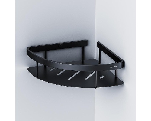 Комплект душевого уголка с душевой системой и аксессуарами AM.PM Gem 80x80 WK90EM профиль Черный матовый стекло прозрачное