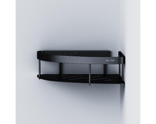 Комплект душевого уголка с душевой системой и аксессуарами AM.PM Gem 80x80 WK90EM профиль Черный матовый стекло прозрачное