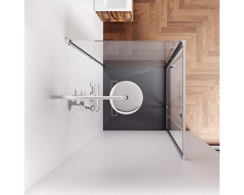 Душевой уголок AM.PM Gem 90х90 W90G-404-9090-MT профиль Хром матовый стекло прозрачное