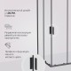 Душевой уголок AM.PM Gem S 90х90 W93G-403-090BT профиль Черный матовый стекло прозрачное